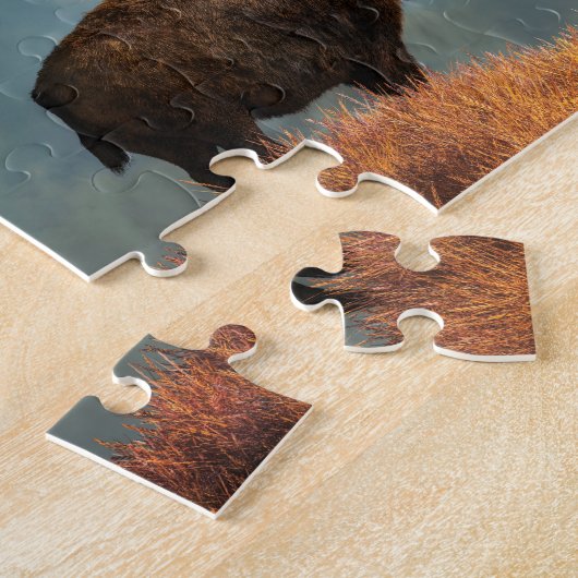 Puzzle Bison solitaire et orage (Côté)