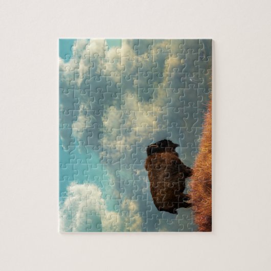 Puzzle Bison solitaire et orage (Vertical)