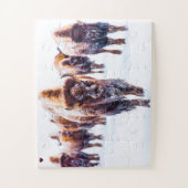 Puzzle Bison Yellowstone Wyoming (Vertical)