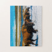 Puzzle Bison Yellowstone Wyoming. (Vertical)