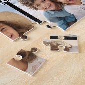 Puzzle Black 9 Photo Square Collage - with script white (Côté)