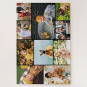 Puzzle Black Ajouter L'Année & 10 Famille Photo Collage J (Vertical)