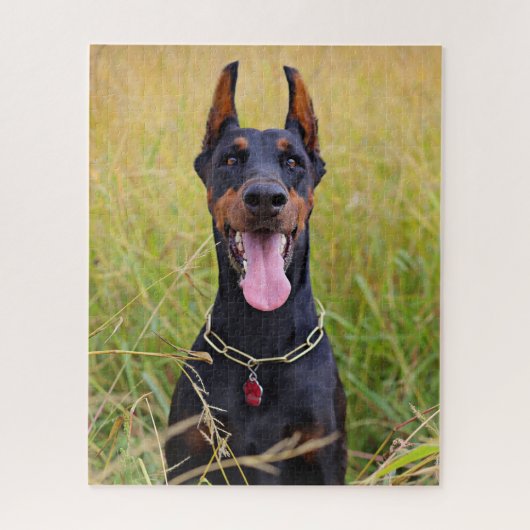 Puzzle Black and Tan Doberman Pinscher (Vertical)