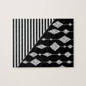 Puzzle Black and white, abstract, geometric, simple, scan (Horizontal)