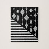 Puzzle Black and white, abstract, geometric, simple, scan (Vertical)