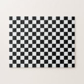 Puzzle Black and White Classic Checkerboard by STaylor (Horizontal)