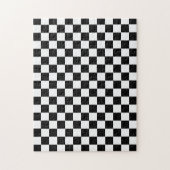 Puzzle Black and White Classic Checkerboard by STaylor (Vertical)