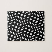 Puzzle Black And White Patterns Zig Zag Zebra Stripes (Horizontal)