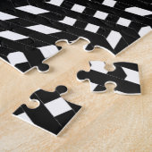 Puzzle Black And White Patterns Zig Zag Zebra Stripes (Côté)