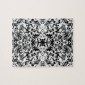 Puzzle Black And White Shapes Pattern (Horizontal)