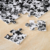 Puzzle Black And White Shapes Pattern (Côté)