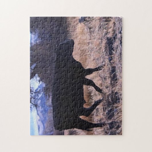 Puzzle Black Angus Steer (Vertical)
