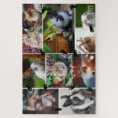 Puzzle Black Bunny Paws Ajouter Année 10 Photo Collage (Vertical)