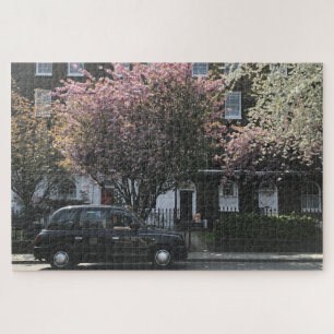 Puzzle Black Cab Cherry Blossoms Pentonville Road London