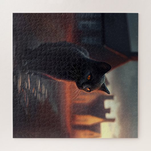 Puzzle Black Cat (Horizontal)