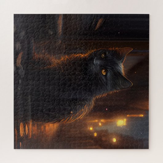 Puzzle Black Cat (Horizontal)