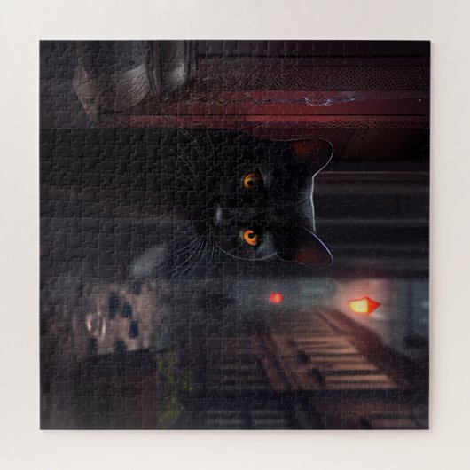 Puzzle Black Cat (Horizontal)