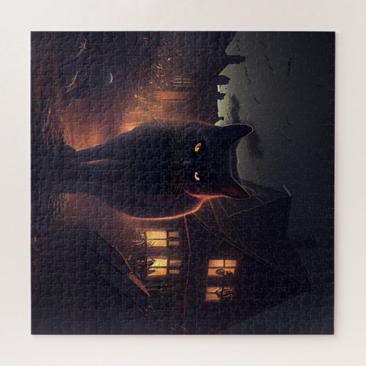 Puzzle Black Cat (Horizontal)
