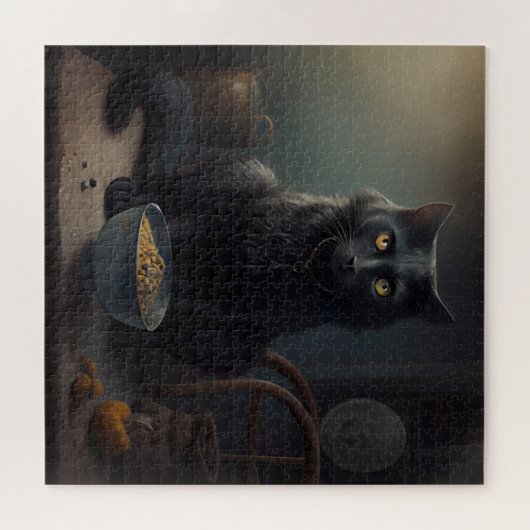 Puzzle Black Cat (Horizontal)