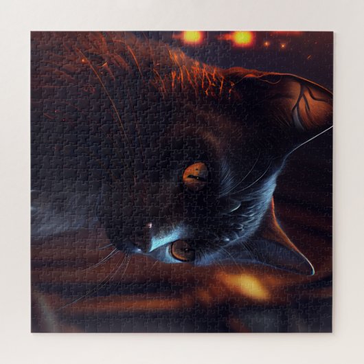 Puzzle Black Cat (Horizontal)