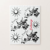 Puzzle Black Cat Biker Babe Thunder_Cove (Vertical)