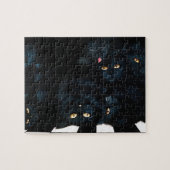Puzzle Black Cat Cuddle (Horizontal)