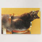 Puzzle - Black Cat en Yarn Legpuzzel (Horizontaal)