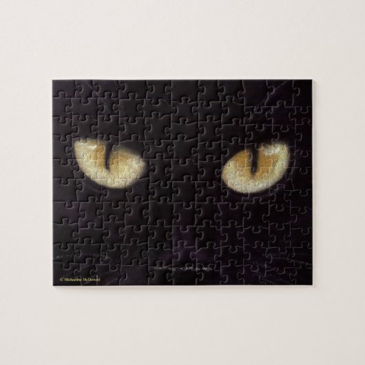 Puzzle Black Cat Eyes (Horizontal)