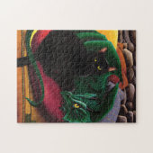 Puzzle Black Cat Green Dragon (Horizontal)