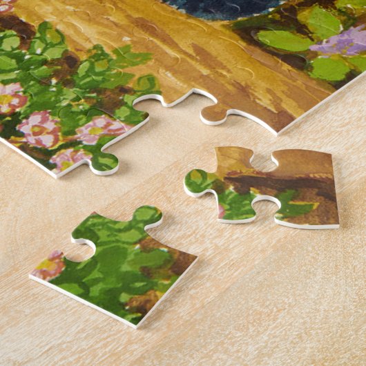 Puzzle Black Cat in a Garden by Louis Wain (Côté)