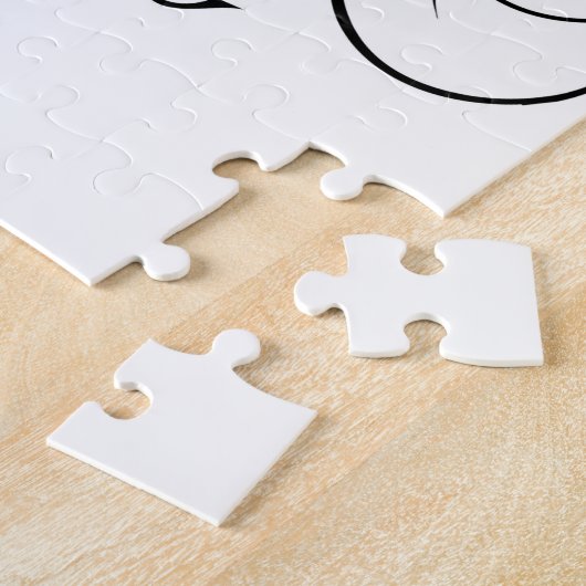 Puzzle Black Cat Surrounded by Whispering Notes of Music (Côté)