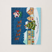 Puzzle Black Christmas Night Père Noël (Vertical)