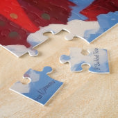 Puzzle Black French Bulldog Festive de Noël Scène de neig (Côté)