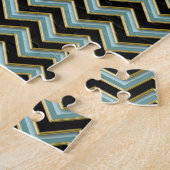Puzzle Black Gold Turquoise ZigZag (Côté)