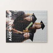Puzzle Black Graduation Photo College BFF Modern Bold (Horizontal)