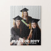 Puzzle Black Graduation Photo College BFF Modern Bold (Vertical)