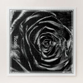 Puzzle Black-Grunge Rose Abstraite photographie florale (Horizontal)