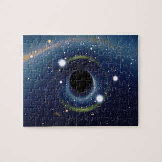 Puzzle Black hole in front of the Large Magellanic Cloud