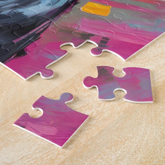 Puzzle Black Lab Portrait Art Moderne (Côté)