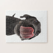 Puzzle Black Labrador Licking (Horizontal)