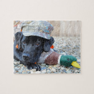 Puzzle Black Labrador Retriever mignon Chien de chasse de