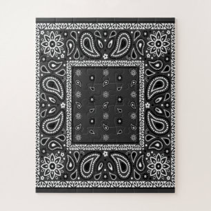 Puzzle Black Paisley Bandana Anniversaire Hip hop Rap Éca