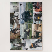 Puzzle Black Paws Add Year 10 Pet Photo Collage (Vertical)