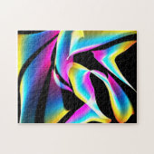 Puzzle Black pink and yellow abstract (Horizontal)