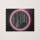 Puzzle Black Pink Glowing Quote (Horizontal)