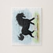 Puzzle Black Shire Horse Educational Anatomical Chart (Vertical)