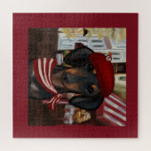 Puzzle Black & Tan Doxie (Horizontal)