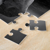 Puzzle Black White Horse Photo - Animals Art (Côté)