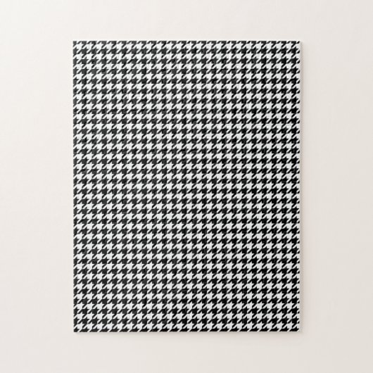 Puzzle Black White Houndstooth Tissue (Vertical)