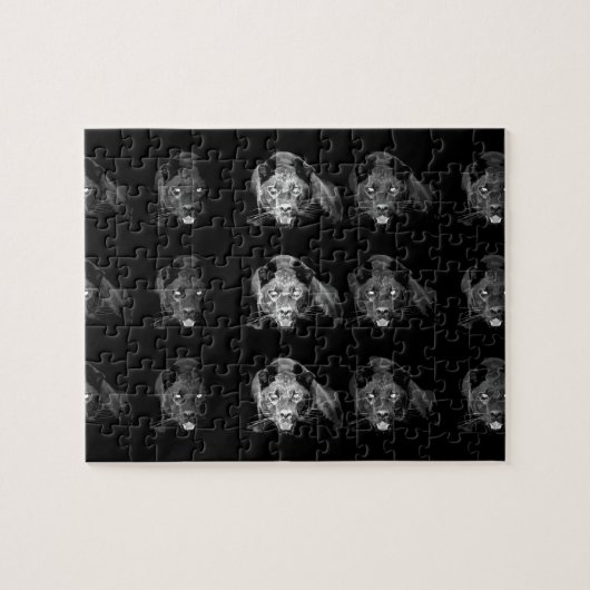 Puzzle Black & White Jaguar (Horizontal)